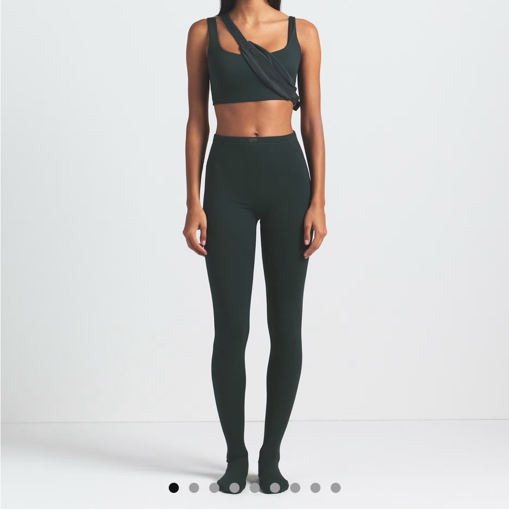 Skims Nike footsie leggings teal